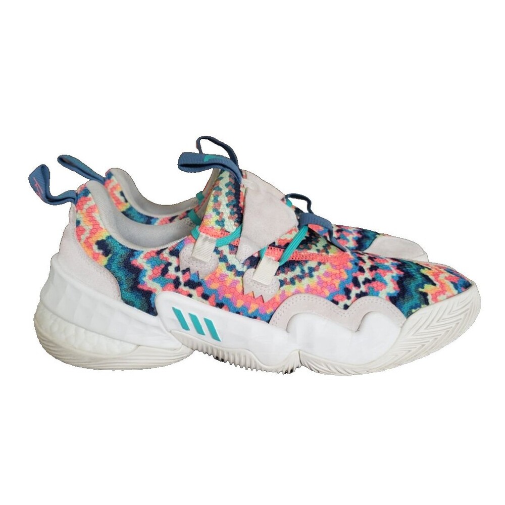 Adidas Trae Young 1 Tie-Dye Basketball‎ Shoes Men's Size 11 Neon Color Sneakers